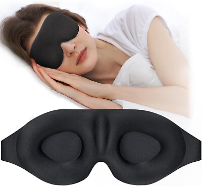 #ad Sleep Mask for Side Sleeper 100% Light Blocking 3D Contured Blondfold Unisex $10.00