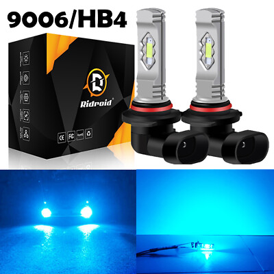 #ad 2x HB4 9006 LED Headlight High Beam .Low Beam Fog Light Bulbs 8000K Ice Blue $11.89
