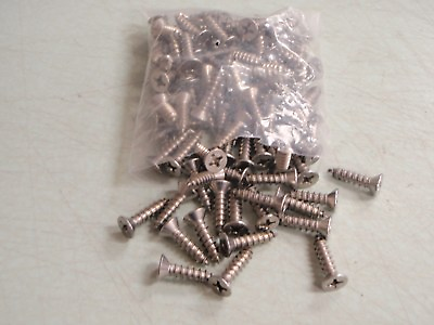 #ad SCREWS FLAT HEAD #14 X 1quot; STAINLESS SELF TAPPING 100 PAC 00749 MARINE HARDWARE $42.70