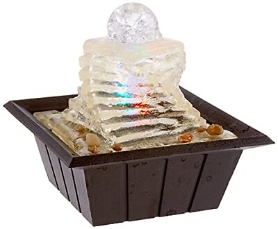 #ad 8quot; H Table Fountain With Lig $51.29