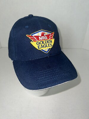 #ad NRA Golden Eagles Baseball Cap Hat National Rifle Association Adjustable Blue $10.00