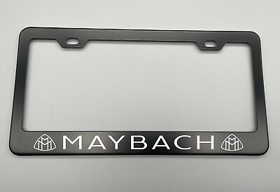 #ad laser engraved Maybach BLACK Stainless Metal License Plate Frame $19.00
