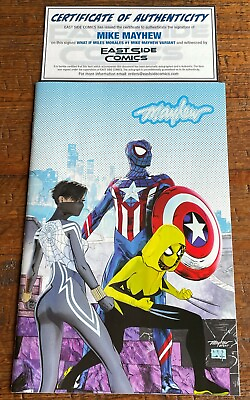 #ad WHAT IF MILES MORALES CAPTAIN AMERICA 1 MIKE MAYHEW SIGNED COA VIRGIN VARIANT B $59.99