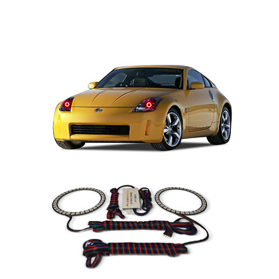 #ad Bright Red Angel Eye Headlight Halo kit for Nissan 350z 03 05 $90.35