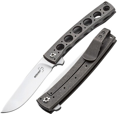 #ad Boker Plus FR Mini Folding Knife 3quot; VG 10 Steel Drop Point Blade Titanium Handle $131.96