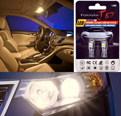#ad LED 3030 Light Warm White 194 Two Bulbs Front Side Marker Parking Replace JDM $10.80