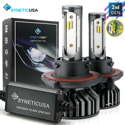 #ad Syneticusa 9008 H13 LED Headlight Bulbs CSP Conversion Kit Hi Low 6000K White $31.41