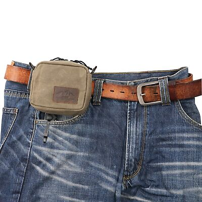 #ad Belt Pouch for Men Women YKK Zippers EDC Pouch Belt Bag Waist Olive Small $15.37