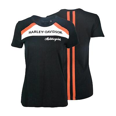 #ad Harley Davidson Women#x27;s T Shirt Accelerate Stripe Knit Top S06 $27.30