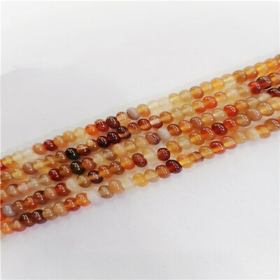 #ad 1 Strand 6x4mm Natural Brownamp;Red Agate Abacus Interval Beads DIY 15.5quot; EE2100 $8.89