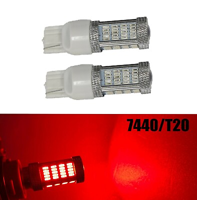 #ad Reverse Backup Lights 92 LED Bulb Red T20 w21w 7440 7441 992 B1 #12 Fits Ford $22.89