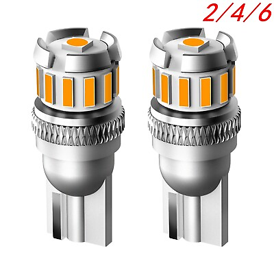 #ad 501 Led Amber T10 W5w Wedge Capless Side Repeater Indicator Light Bulb 2 4 6 $17.99