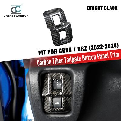 #ad Dry Carbon Fiber Tailgate Switch Button Cover Fit Subaru BRZ Toyota GR86 2022 $33.99