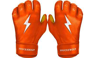 #ad #ad Bruce Bolt Adult Short Cuff Gold Palm Batting Gloves New $63.75