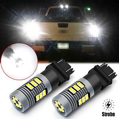 #ad Strobe Flashing Blink White 3157 Bulbs for Chevy Silverado Reverse Backup Light $18.97