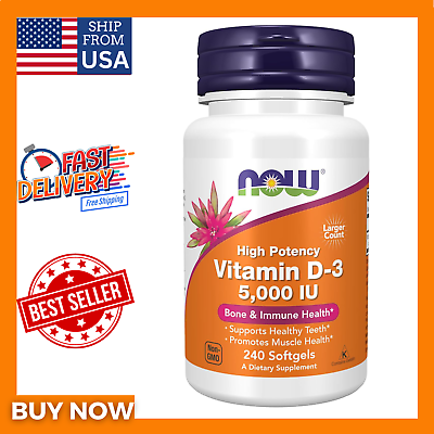 #ad #ad Now Foods High Potency Vitamin D 3 5000 IU 240 Softgels $12.30