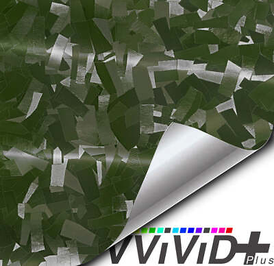 #ad VVivid 2022 VVivid Army Green Forged Carbon Vinyl Car Wrap Film V482 $1.99