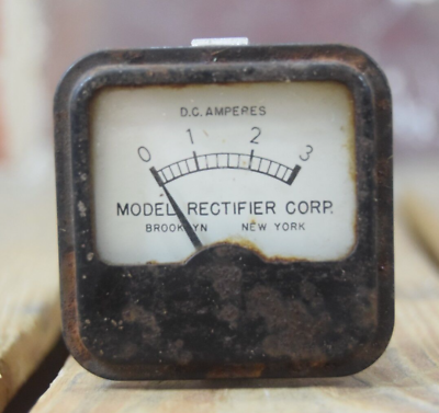#ad Vintage Panel Meter Model Rectifier Corp. Ammeter Brooklyn NY $15.99