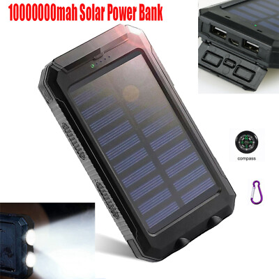 #ad #ad Super 10000000mAh USB Portable Battery Charger Solar Power Bank For Cell Phone $16.99