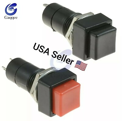 #ad 1 pc Square Momentary Self Reset Self Return Push Button Switch SPST Car Dash $2.79