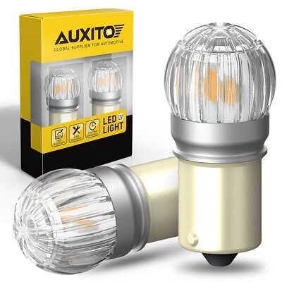#ad 2pc 1156 AUXITO 7506 Yellow Amber LED Turn Signal Parking Light Bulbs 2US6T Pair $16.99
