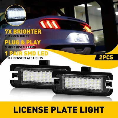 #ad Car Rear LED License Plate Light Lamp Assembly For 2015 2021 Ford Mustang 6000K $14.99