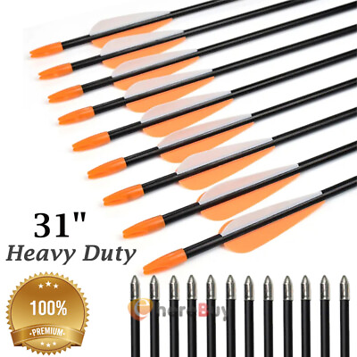 #ad #ad 12Pack 31 inch Carbon Arrows SP700 Archery Hunting For Compound amp; Recurve Bow US $28.49