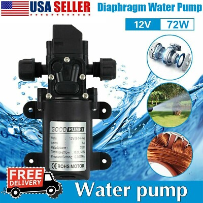 #ad 12V 130PSI Water Pump Self Priming Pump Diaphragm High Pressure Automatic Switch $13.98