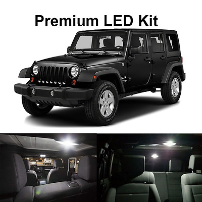 #ad White LED Interior Bulb License Plate Lights For 2000 2017 Jeep Wrangler JK TJ $14.98