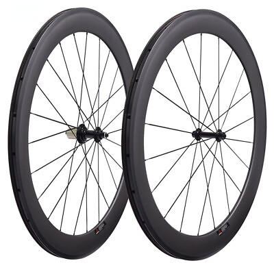 #ad #ad Tubuless Ultra Light Carbon Road Bike Wheelset Depth 60mm 700C Bicycle Wheels $369.67