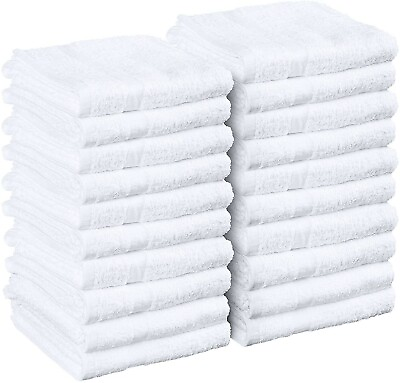 #ad Salon Towels 100% Cotton Towel Pack Of 12 White Spa Towel in 16x27 inches. $21.99