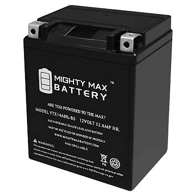 #ad Mighty Max YTX14AHL 12V 12Ah Battery Replacement for YTX 14AHB S0 00 $42.99