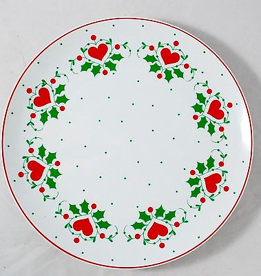 #ad Vintage GEORGE GOOD 10 1 8quot; Christmas Plate RARE Hearts amp; Pines Holly Berry $20.99