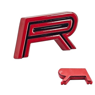 #ad RED Pair of R Fender Emblems for GT350R for L amp; R fender with Adhesive Backing $19.99