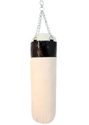 #ad 50quot; PUNCHING BAG WITH CHAINS Sparring MMA Boxing Training Canvas Heavy Duty $24.99