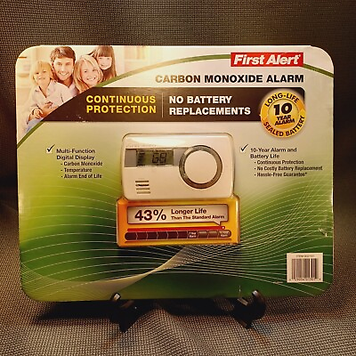 #ad First Alert Carbon Monoxide Alarm with multifunction digital display NEW Sealed $16.99