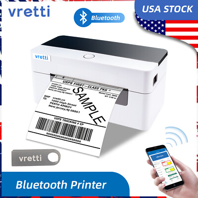 #ad VRETTI Thermal Shipping Label Printer 4x6 Wireless Bluetooth Label Printer $65.47