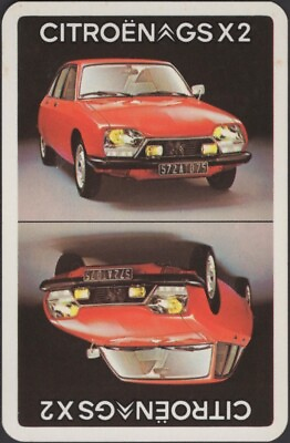 #ad Playing Cards Single Card Old Vintage * CITROEN GSX2 Motor Car Advertising Photo $2.08