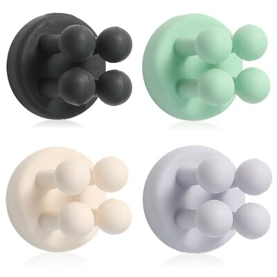 #ad 4 Colors Pack Silicone Shower Holders Waterproof self Adhesive Hook for Toot... $18.64