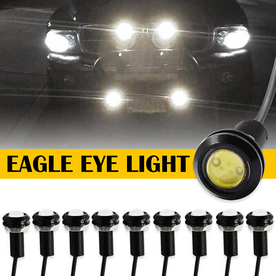 #ad White Eagle Eye 9W Motor 18mm Car Tail Brake Signal Turn LED Fog DRL Lights 10X $11.39