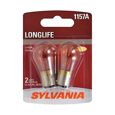 #ad SYLVANIA 1157A Long Life Miniature Amber Bulb Ideal Turn Lights 2 Bulbs $10.99