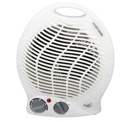 #ad Vie Air 1500W Portable 2 Settings Home Fan Heater with Adjustable Thermostat $25.10