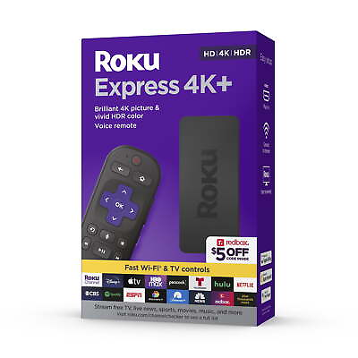 #ad Express 4K Streaming Player HD 4K HDR with Roku Voice Remote with TV Control $27.55