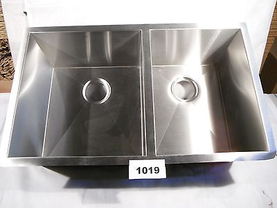 #ad Undermount Stainless Steel Double Bowl kitchen sink Zero Radius #1019 $169.99