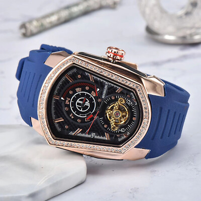 New Tourbillon Automatic Mechanical Watch Fashion Personalized Tape Watch GBP 54.03