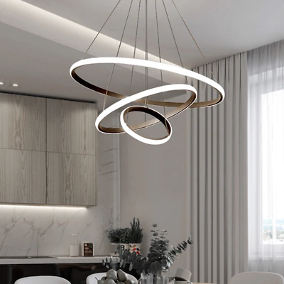 #ad Nordic Luxury LED Pendant Chandelier Adjustable Indoor Lighting High Brightness $80.96