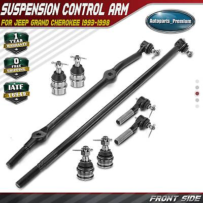 #ad 8x Front Inner amp; Outer Tie Rod End Ball Joint for Jeep Grand Cherokee 1993 1998 $97.99