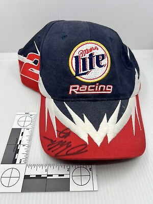 #ad RUSTY WALLACE #2 AUTOGRAPHED MILLER LITE RACING NASCAR HAT $35.00