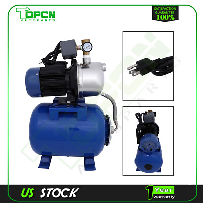 #ad 1 HP Shallow Well Jet Pump W Pressure Switch 12.3 GPM Booster Water 2800L H New $117.79