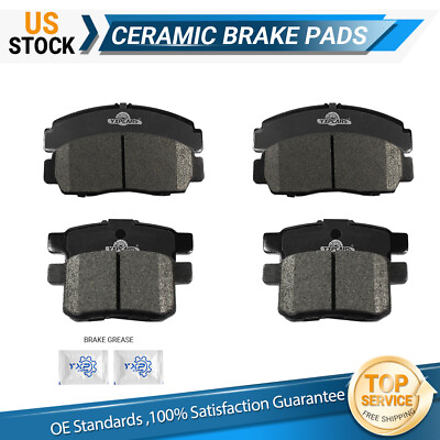 #ad For 09 2014 Acura TSX 08 2012 Honda Accord Front and Rear Ceramic Brake Pads $41.00
